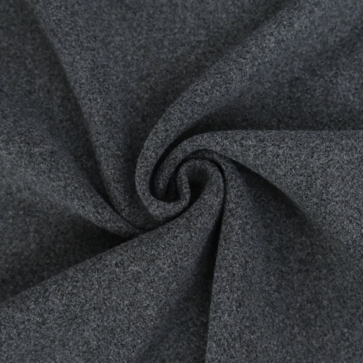 Anthracite-Colored Caban-Style Knit Fabric Coat - Maison Klem